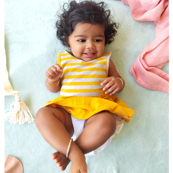 Cute baby with on sale frock