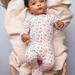 New Born Baby Zippered Grow Suit - Footed Romper - Sleep Suit - 100% Organic Cotton - Jungle walk