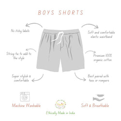 Baby Boy Shorts - set of 3- 100% Organic Cotton