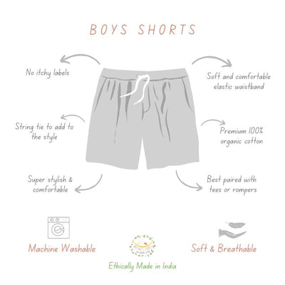 Baby Boy Shorts - set of 3- 100% Organic Cotton