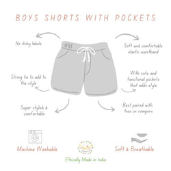 Baby Boy Boxer Shorts for 12 to 36 months - Set of 2- 100% Cotton