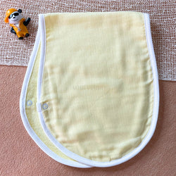 New Born Baby 100% Organic Cotton Muslin Burp Cloth -  Vibrant Yellow