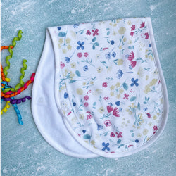 New Born Baby 100% Organic Cotton Muslin Burp Cloth - Magical Flowers