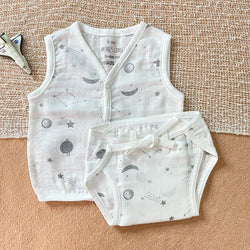 New Born Baby 100% Organic Muslin Nappy Jabla & Burp Cloth Set