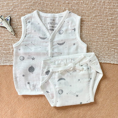 New Born Baby 100% Organic Muslin Nappy Jabla & Burp Cloth Set