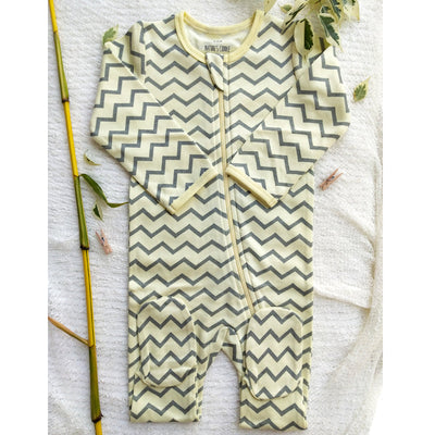 yellow colour stretch grow suit with comfortable pull up zip