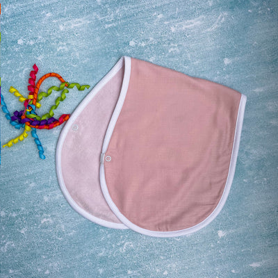 New Born Baby 100% Organic Cotton Muslin Burp Cloth - Pink Love