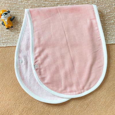 New Born Baby 100% Organic Cotton Muslin Burp Cloth - Pink Love