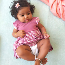 Pretty Girls Stripes Dress - Nature's Cuddle