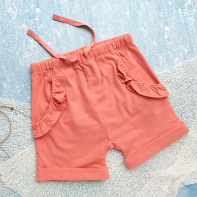 peach girls shorts from 12 months to 36 months
