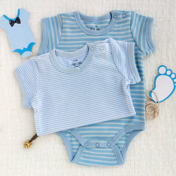 Round Neck Romper Set Of 2 - Nature's Cuddle