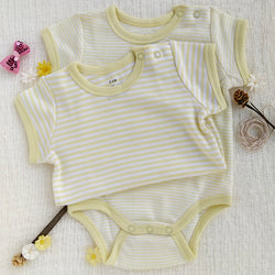 Round Neck Romper Set Of 2 - Nature's Cuddle