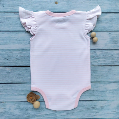 Frilled Rompers - Super Stripes - Nature's Cuddle